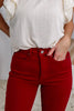 Judy Blue Reg/Plus Scarlet Red Tummy Control Skinny Jeans