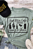 Bad B*tch Cafe Graphic Tee - Stonewash Green