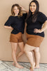 Judy Blue Reg/Plus Sahara Sands Camel Colored Cutoff Shorts